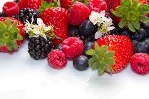 Berries on white Background