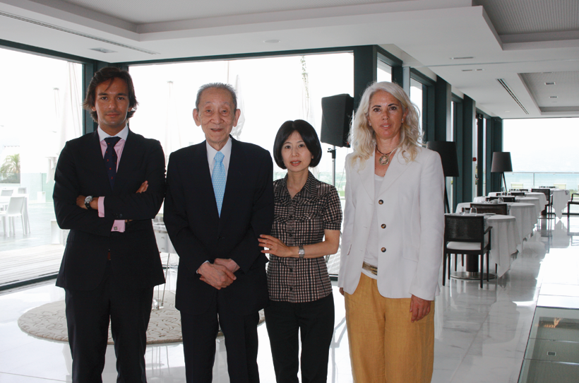 Alejandro Bataller,Michio Kushi, Midori Kushi y Ana Espadas.