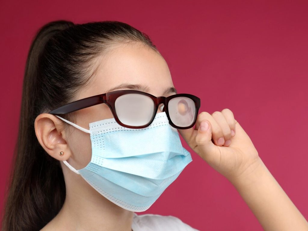 gafas protectoras lentes empaÃ±ados por mascarilla